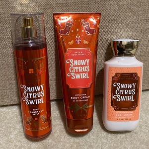 Snowy Citrus Swirl Bath and Body set